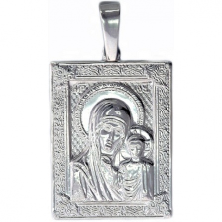 Подвеска-иконка "Богородица Казанская" из серебра (арт. 374087)