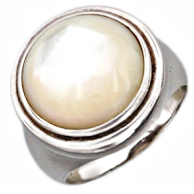 Кольцо с перламутром из серебра (арт. 384474)