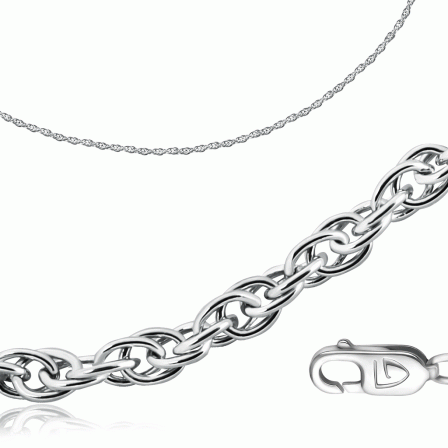 Браслет декоративного плетения из серебра (арт. 384818)