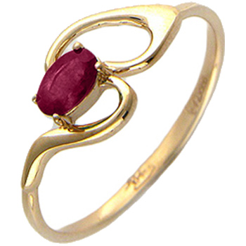 Кольцо с рубином из красного золота (арт. 420874)
