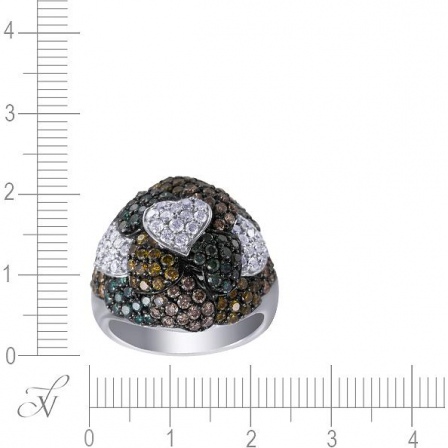 Кольцо с 174 бриллиантами из белого золота (арт. 705259)