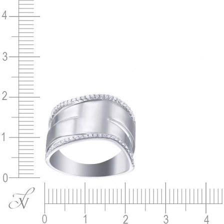 Кольцо с 54 бриллиантами из белого золота (арт. 705430)