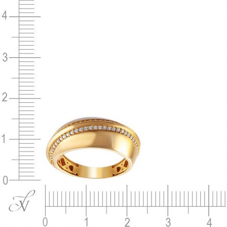 Кольцо с 68 бриллиантами из жёлтого золота (арт. 705717)