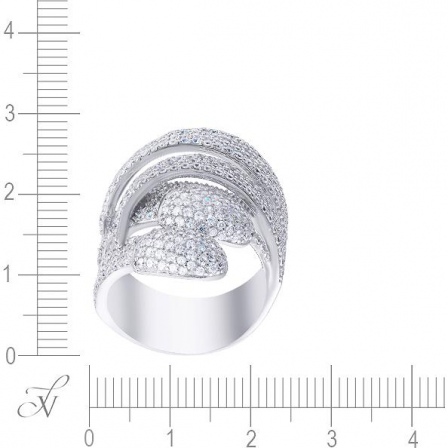 Кольцо с фианитами из серебра (арт. 706059)