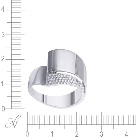 Кольцо с 59 бриллиантами из белого золота (арт. 707042)