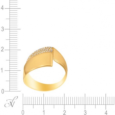 Кольцо с 59 бриллиантами из жёлтого золота (арт. 707580)