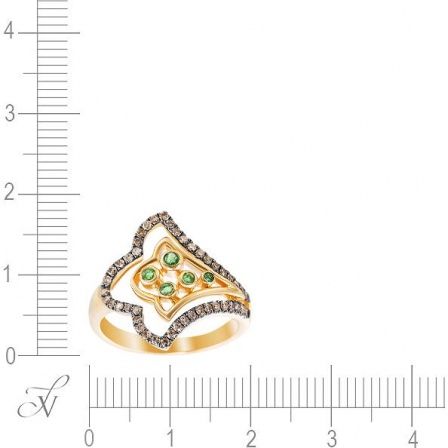 Кольцо с 50 бриллиантами из золота (арт. 707752)