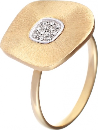 Кольцо с бриллиантами из комбинированного золота (арт. 732272)
