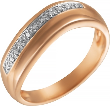 Кольцо с бриллиантами из красного золота (арт. 732545)
