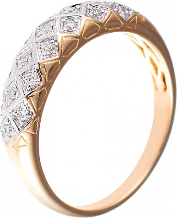 Кольцо с бриллиантами из желтого золота (арт. 732861)