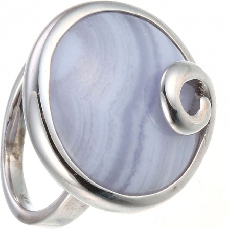 Кольцо с агатом из серебра (арт. 734487)