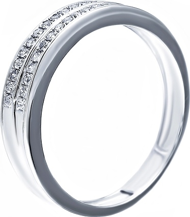 Кольцо с бриллиантами из серебра (арт. 738011)