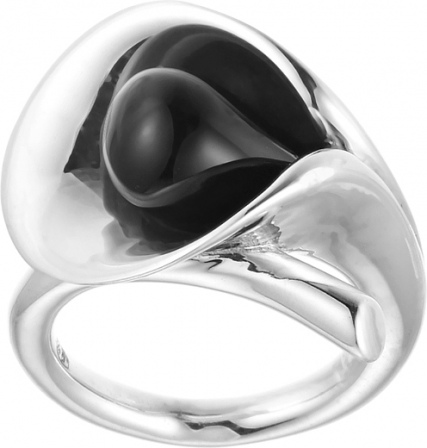 Кольцо с ониксом из серебра (арт. 738127)