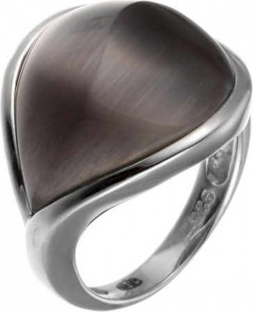 Кольцо с ювелирным стеклом из серебра (арт. 738578)