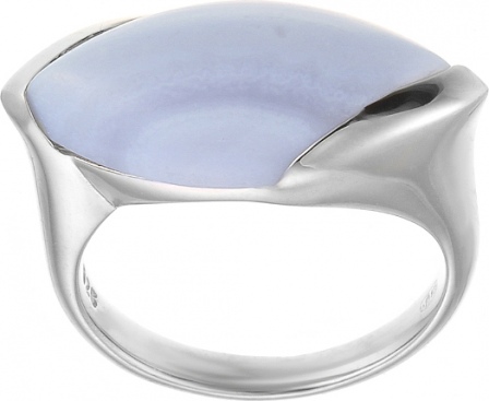 Кольцо с агатом из серебра (арт. 738719)