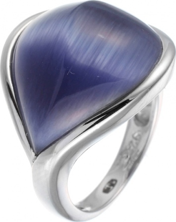 Кольцо с ювелирным стеклом из серебра (арт. 740417)
