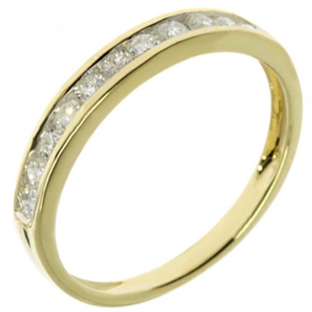 Кольцо с бриллиантами из желтого золота (арт. 741375)