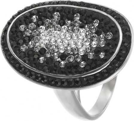 Кольцо с фианитами из серебра (арт. 742420)