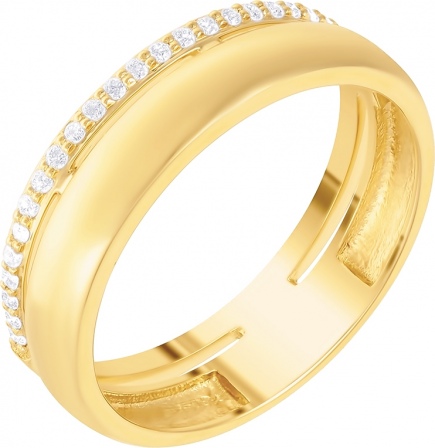 Кольцо с 23 бриллиантами из жёлтого золота (арт. 757325)