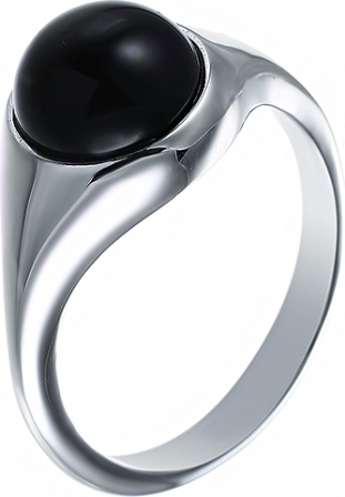 Кольцо с 1 ониксом из серебра (арт. 757432)