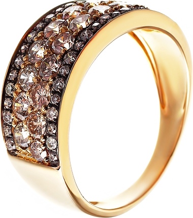 Кольцо с 54 бриллиантами из жёлтого золота (арт. 759565)