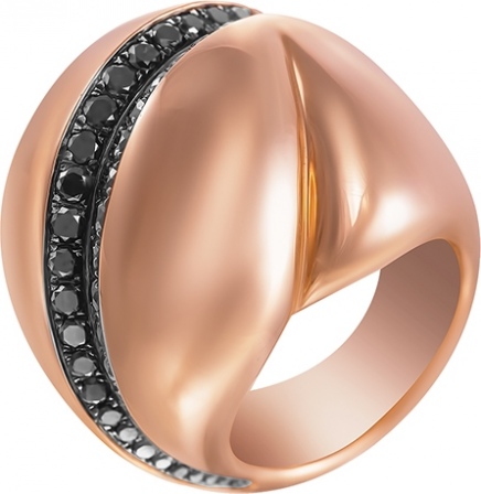 Кольцо с 65 бриллиантами из красного золота (арт. 760328)