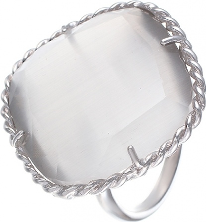 Кольцо с стеклом из серебра (арт. 760810)