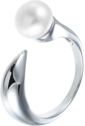 Кольцо с жемчугом из серебра (арт. 764541)