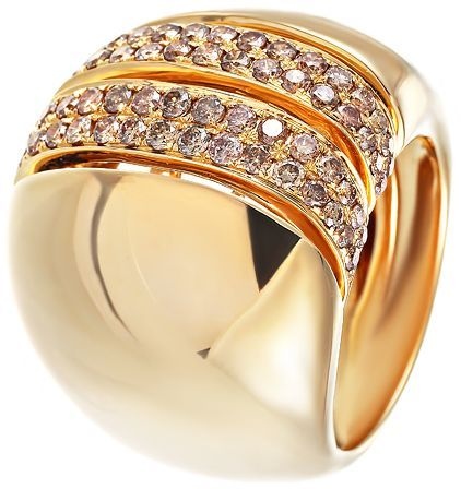 Кольцо с 72 бриллиантами из жёлтого золота (арт. 766259)