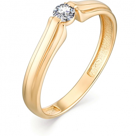 Кольцо с 1 бриллиантом из красного золота (арт. 801505)