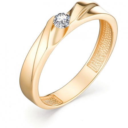 Кольцо с 1 бриллиантом из красного золота (арт. 801617)