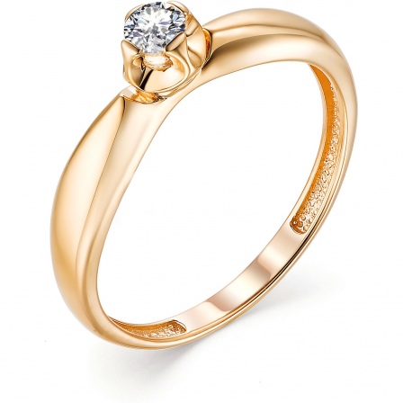 Кольцо с 1 бриллиантом из красного золота (арт. 801925)