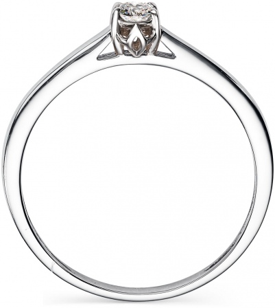 Кольцо с 1 бриллиантом из белого золота (арт. 804519)