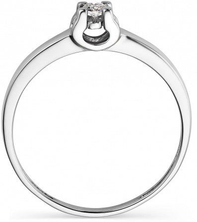 Кольцо с 1 бриллиантом из белого золота (арт. 805067)