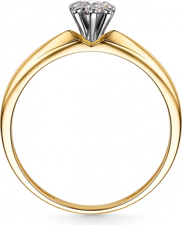 Кольцо с 1 бриллиантом из жёлтого золота (арт. 806237)