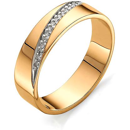 Кольцо с бриллиантами из красного золота 585 пробы (арт. 810715)