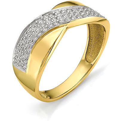 Кольцо с бриллиантами из желтого золота (арт. 810942)