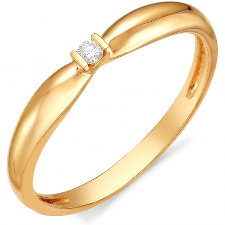 Кольцо с бриллиантом из красного золота (арт. 811384)