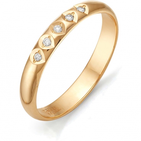 Кольцо с бриллиантами из красного золота (арт. 811632)