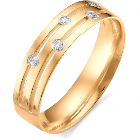 Кольцо с бриллиантами из красного золота (арт. 815423)