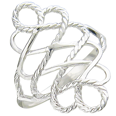 Кольцо Цветы из серебра (арт. 820747)