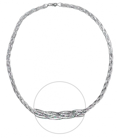 Цепочка плетения "Косичка" из серебра (арт. 822010)