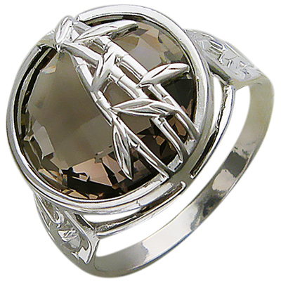 Кольцо с раухтопазом из серебра (арт. 822738)