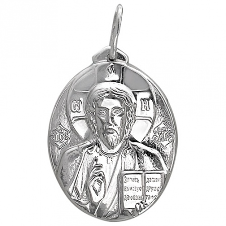 Подвеска-иконка "Господь Вседержитель" из серебра (арт. 824305)