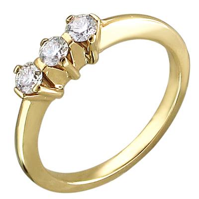 Кольцо с бриллиантами из комбинированного золота (арт. 824519)