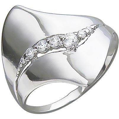 Кольцо с фианитами из серебра (арт. 824600)