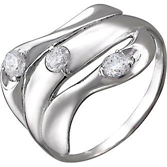 Кольцо с фианитами из серебра (арт. 824606)