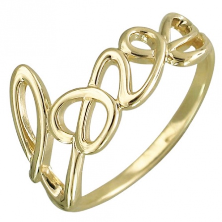 Кольцо "Love" из желтого золота (арт. 825237)