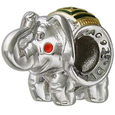 Подвеска-Шарм Слон из серебра с позолотой (арт. 826900)