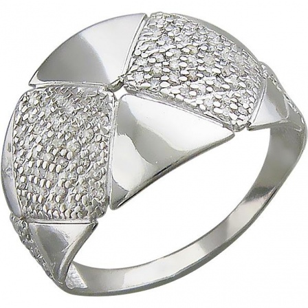 Кольцо с фианитами из серебра (арт. 827315)
